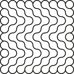 Merged circles forming a zigzag composition with smooth, fluid contours.