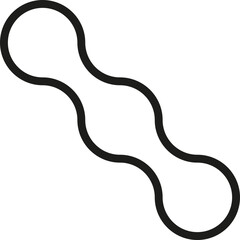 A linear arrangement of three circles merged together, forming a simple geometric shape with smooth outlines.