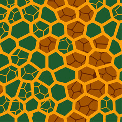 Vibrant Geometric Polygonal Pattern in Earthy Tones