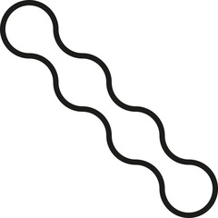 Four circles merged in a straight line, forming a geometric shape with continuous contour lines.