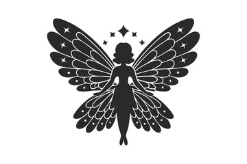 Fairy silhouette vector illustration