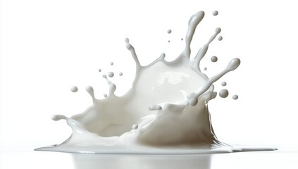 Milk splash on white background (2)