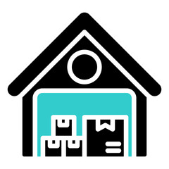 Inventory Icon Financial Projection and Management Glyph Dual Tone Design Vector Concept