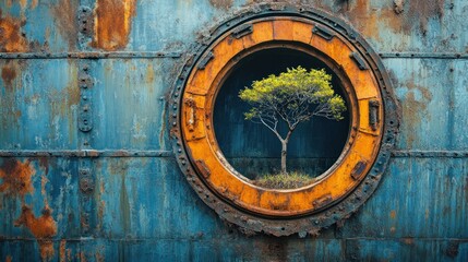 Resilience: A Tiny Tree in a Rusty Vessel