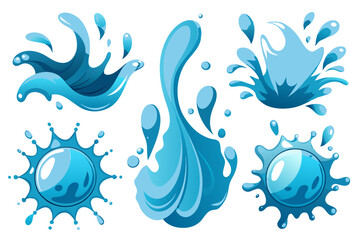 water drops vector set