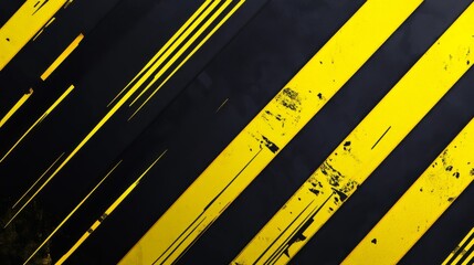 Modern abstract design with yellow and black diagonal stripes and grunge texture for background or wallpaper