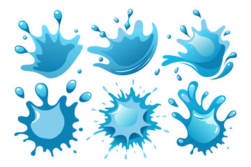 blue water splash vectors