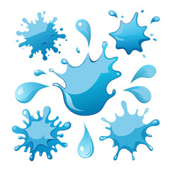 blue water splash vectors