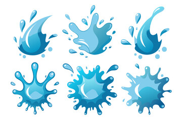 blue water splash vectors