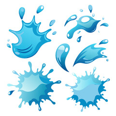 blue water splash vectors