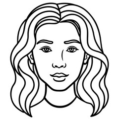 vector illustration of woman face