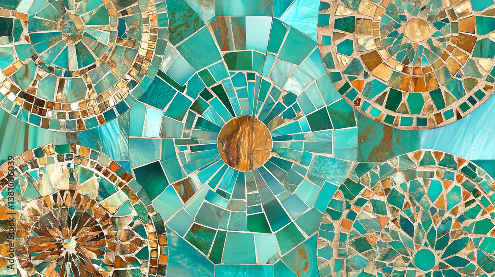 Poster abstract mosaic pattern