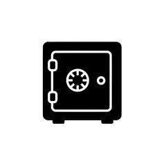 Safe Box Silhouette Vector Icon
