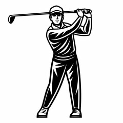 golf player silhouette