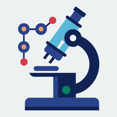 microscope on white background