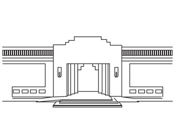 Kuala Lumpur Malaysia art deco Central Market line art