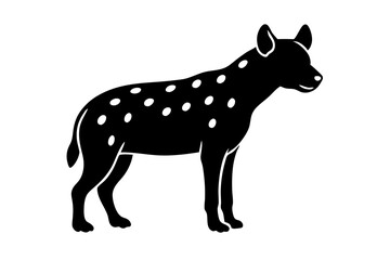 Spotted Hyena silhouette vector illustration