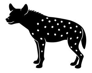 Spotted Hyena silhouette vector illustration