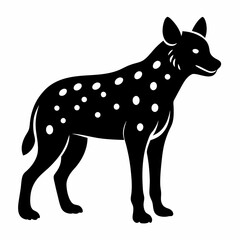 Spotted Hyena silhouette vector illustration