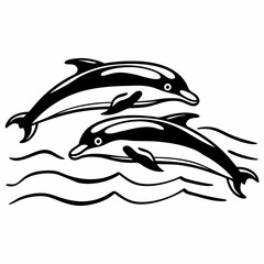 Obraz premium dolphin vector illustration