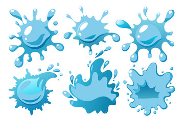 blue water splash vectors