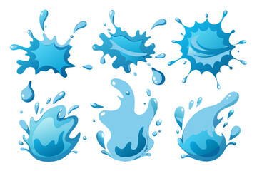 blue water splash vectors