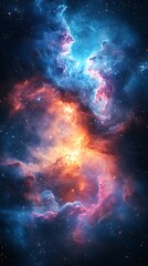 Fototapeta premium Breathtaking Nebula Stunning 4K Wallpaper & Mobile Wallpaper