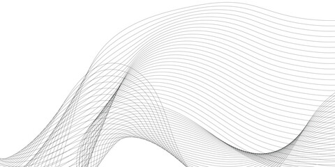 Abstract white and grey geometric smoky blend liens background. Gray and white abstract technology wavy curve lines background. Vector illustration.
