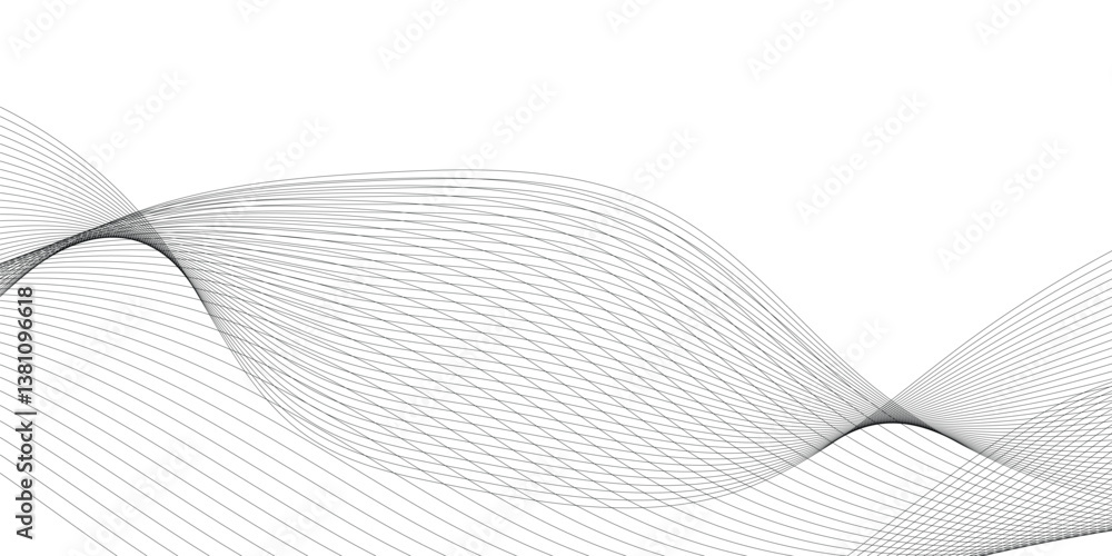 Poster abstract background with business and technology wave line. thin line wavy abstract vector backgroun
