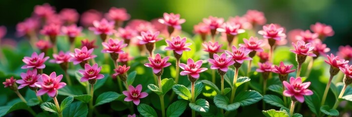 Foliage of Tiarella Candy Stripe with flowers in a shaded area, leaves, garden, low growing