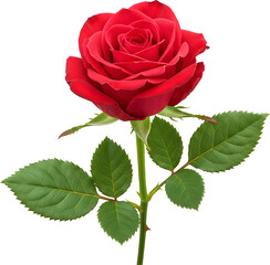 red rose isolated on white