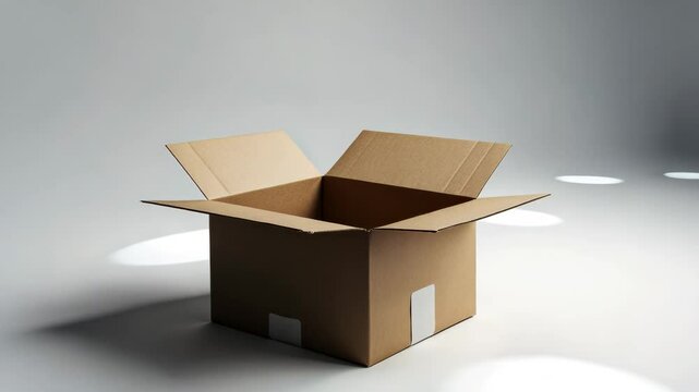 Empty cardboard box on a white background. Package. Isolated paper boxes.