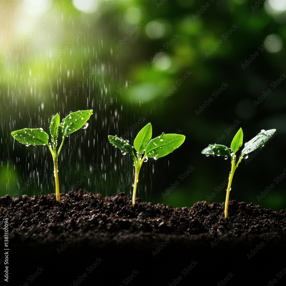 Aufkleber Regenerative Agriculture Insights Sustainable Seedling Growth Visualizing Climate-Resilient Botanical Development in Next-Generation Ecological Learning