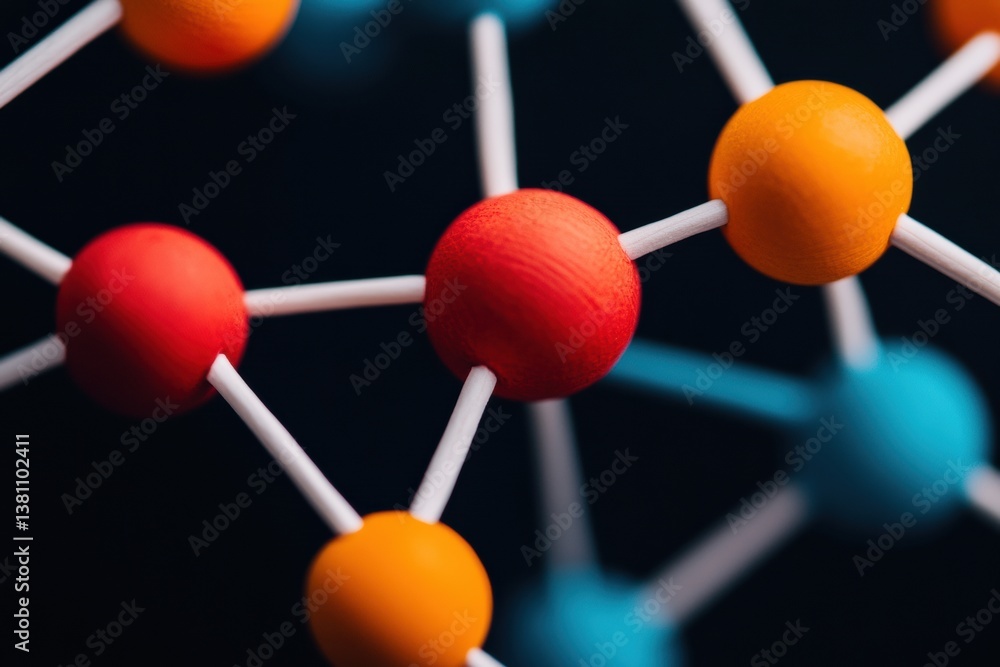 Poster Quantum Connectivity Visualization Innovative Network Mapping with Bold Molecular Geometry - Next-Gen Digital Transformation and Strategic Engagement Design