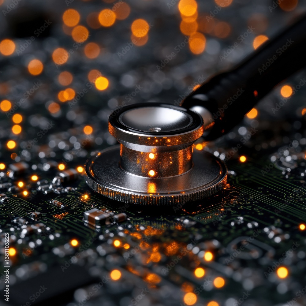 Poster next-gen healthcare innovation advanced diagnostic stethoscope with neural network connectivity - im