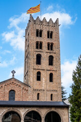 Monastery of Santa Maria de Ripoll, Catalonia, Spain. Founded in 879, it is considered the cradle of the Catalan nation.