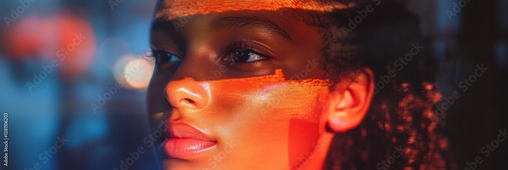 Poster universal day of culture luminous gen z digital portrait exploring immersive visual storytelling wit
