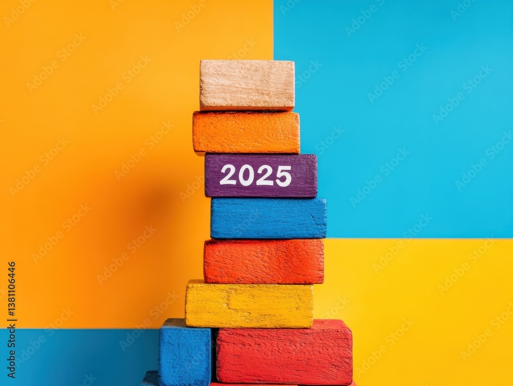 Poster vibrant strategic planning 2025 modular design thinking visualization for agile business transformat