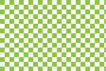 green and white checkerboard background. Abstract checkered chessboard. Vector element. Checkerboard seamless vector illustration. Retro mosaic floor. Vector illustrator
