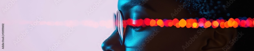 Poster Neurotech Visualization Immersive AI Consciousness Mapping with Chromatic Sensory Perception - Cutting-Edge Digital Identity Exploration