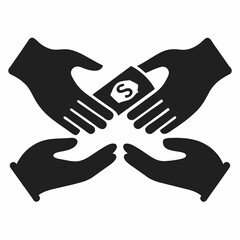 handshake icon vector illustration