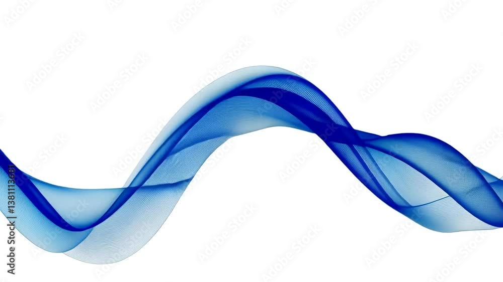 Poster abstract blue wave lines create a soothing visual experience generative ai