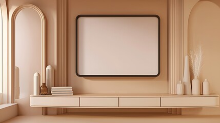 Elegant Minimalist Interior Design Featuring Neutral Colors and Modern Furniture Arrangement