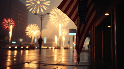 Fireworks and City Lights at USA