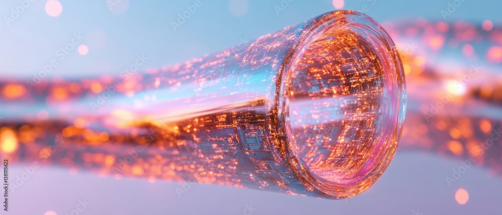 Poster Quantum Illumination Holographic Neural Network Visualization - Cutting-Edge AI Computational Intelligence in Luminescent Digital Metamorphosis