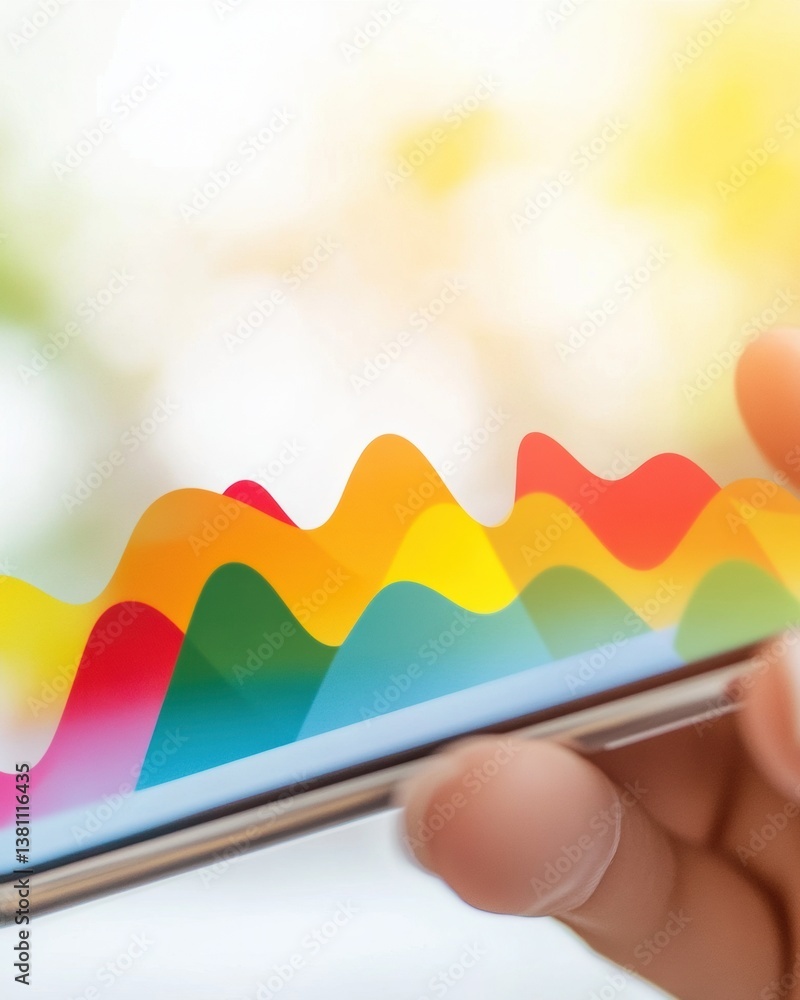 Poster Digital Analytics Revolution Vibrant Gradient Performance Metrics Visualizing Mobile Content Strategy and Search Engine Optimization Insights for Next-Gen Business Growth