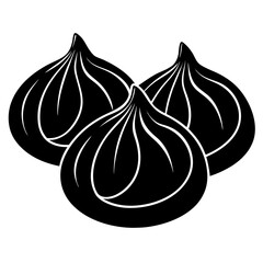 garlic isolated on white background