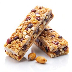 Nutrition bars isolated on white background