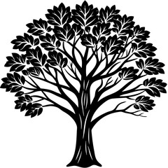 Obraz premium vector tree silhouette