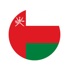 Fototapeta premium Round Oman flag icon